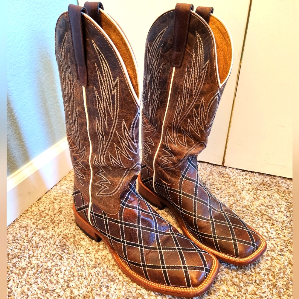 Anderson Bean Men's Square Toe Cowboy Boots- Size 9 D